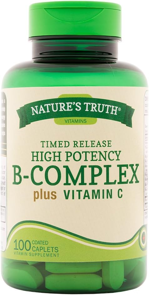 Nature's Truth B-Complex Plus C-vitamiini aika julkaistu, 100 lukua (paketti 3)