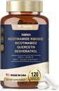 NMNH (Dihydronikotinamidi Mononukleotidi), Premium NMN Alternative Supplement with Flash-free Niacinamide (Vitamin B3), Quercetin, and Trans- Resveratrol, 120 kapselia