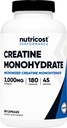 Nutricost Creatine Monohydraatti 3 000 mg, 180 kapselia (750 mg per kapseli) - Gluteeniton, ei-GMO