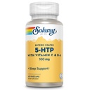 SOLARAY 5 HTP-tillägg med vitamin C & B-6 - Sömntillskott och Serotonin Synthesis Support - Lab Verified, 60-Day Money-Back garanti - 60 portioner, 60 Enteric Coated VegCaps