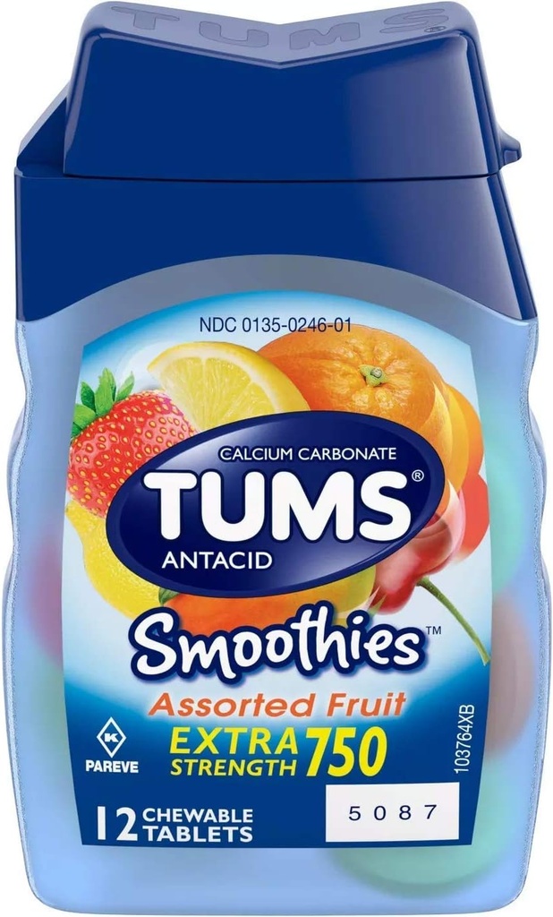Tummit Smoothies Antasidi Kalsiumlisä, 12 lla