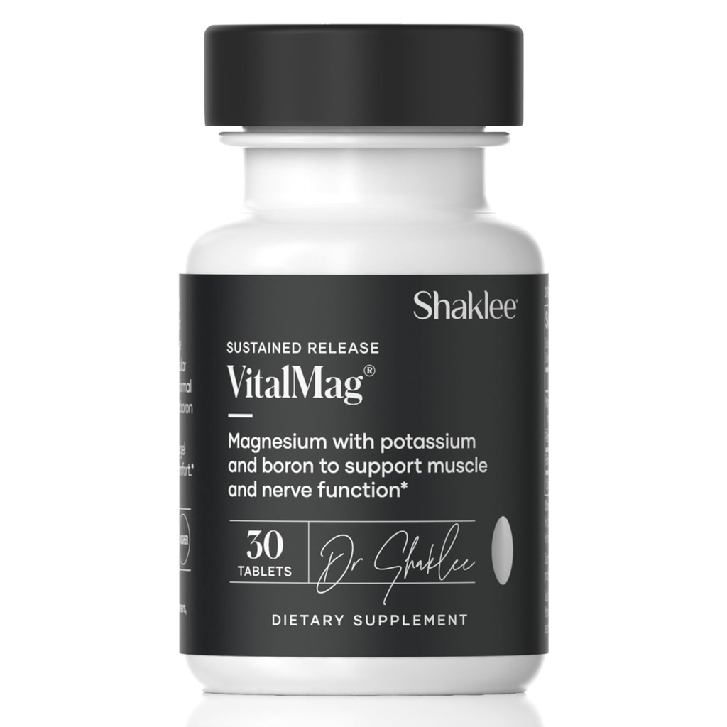 Shaklee - kestävä julkaisu VitalMag - Magnesium täydentää hermojen, lihasten ja sydämen terveys - Kalium- ja Boron Blend - tukee sydän- ja verisuonitauti - helppo digestio - 30 tablettia