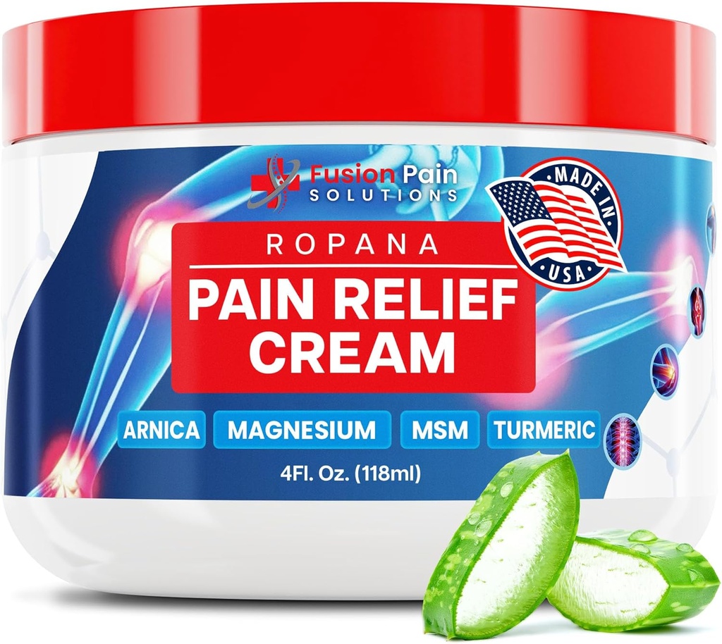 Kivunlievitysvoide Arnica, magnesium, MSM & Turmeric (4 FL Oz) - Natural rauhoittava avustus Cream for nivelet & Sure lihakset - Non rasvainen kipu lievittää