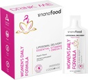 Codeage Liposomal naisten päivittäin vitamiineja nestemäinen pussi Formula, Vegan Omega-3 nestemäinen monivitamiini täydentää, Biotiini, vitamiinit A, B, C, D, E, Riboflaviini, Berry - ei-GMO - 30 pussit