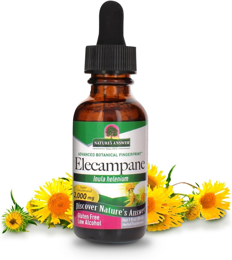 Luonnon vastaus Elecampane Root kanssa orgaaninen alkoholi, 1-Fluid Ounce