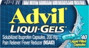 Advil Liqui-Gels Pain Reliever And Fever Reducer, Pain Medicine Aikuinen Ibuprofeeni 200 mg Päänsärkyyn, selkäkipuun, kuukautiskipuun ja nivelkipuun - 40 nestemäistä täytetty kapselia