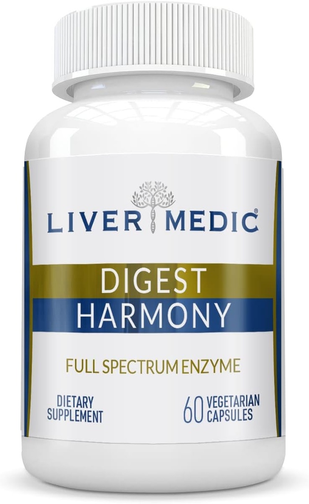 Digest Harmony Pure Dgestive Enzymes for Gut Health for Women & Men, Papaya Enzymes for Digestion, Eases Bloating & Vatsan epämukavuutta, makuaistittomia, 120 kapselia