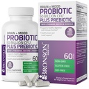 Bronson Brain + mielialaprobiootti 50 miljardia PMY Plus Prebiootti L-Theanine, Bacopa ja Rhodiola ei-GMO, 60 kasviskapselia