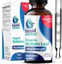 Mullein Drops för Lungs, 2 Fl. Oz, Mullein Leaf Extract för Lungs Strawberry Flavor, Mullien Lung Detox och Cleanse, Mullen Tincture Support för hälsosam andning