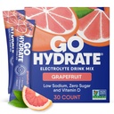 GoHydrate Low Sodium Electrolytes Powder Packets Sugar Free - Instant Hydration Daily Drink Mix - Zero Sugar Water Flavor Packet Singles D-vitamiini - (Grapehedelmät, 30 pakkausta)
