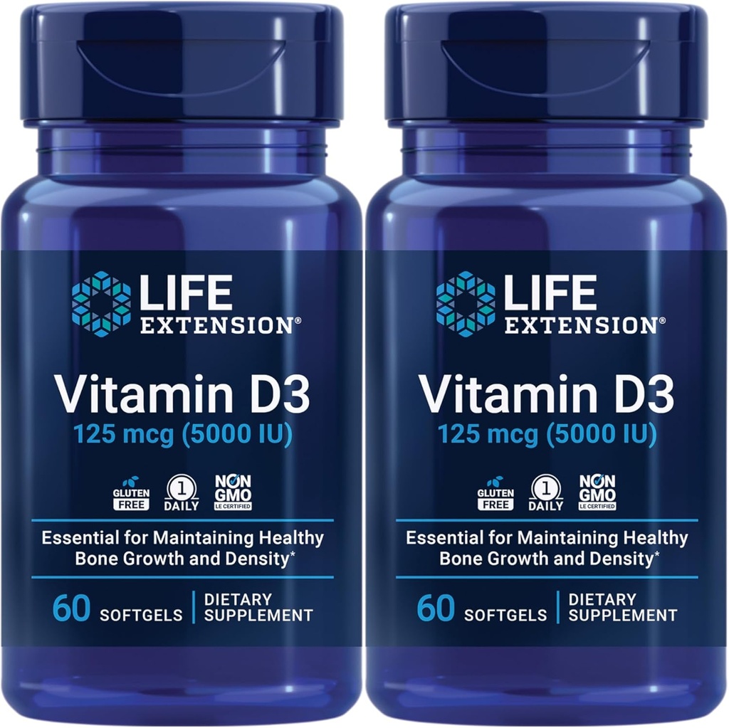 Life Extension D3 125 Mcg (5000 Iu) 