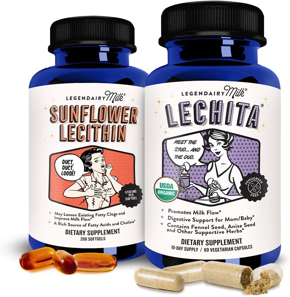 Legendairy Milk Auringonkukka Lecithin + Lechita - Imetys täydentää maitoa lisätä ja pilattu maitoa Ducts - Imetys täydentää maidon virtausta ja lisätä maidon tuotantoa