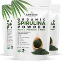 Earth Circle Organics Spirulina Powder, Kosher, Raw and Non-Ir Säteilee ...