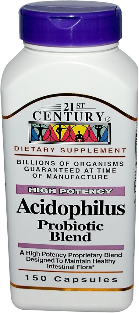 21st Century, Acidophilus, Probiotic Blend, 150 kapslar