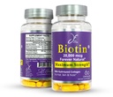JE Natural Biotin iho ja kynnet vitamiinit, C-vitamiini, Biotiini ja Collagen lisäravinteet, jotka tekevät hiukset kasvaa nopeammin ja pidempään, kaikenikäisille, 60 kapselia Biotin 20000 mcg suurin vahvuus.