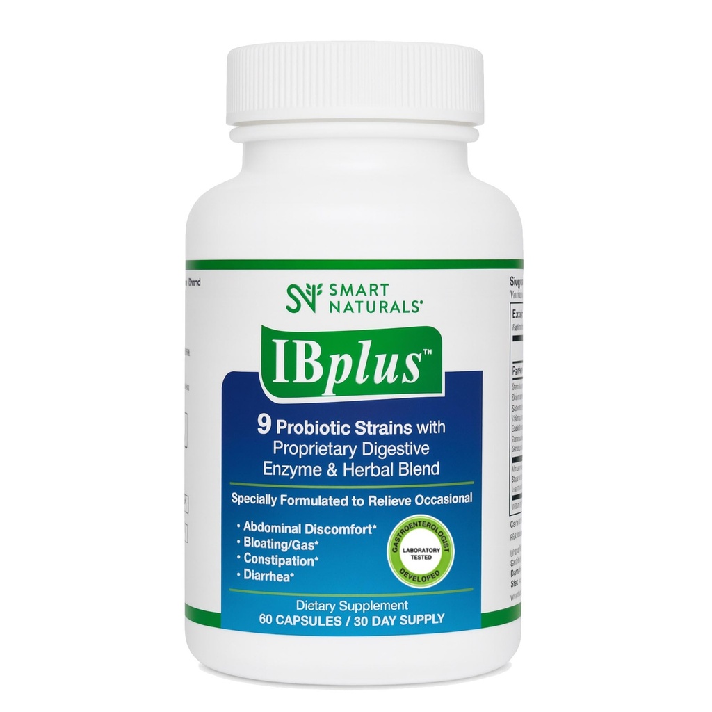 IBplus® Probiootti, Dgestive Enzyme & Herbal Blend, paranneltu Formula-60 kapselit!! Ärsyttävä Bowel - Vatsakipu, Ummetus, ripuli, kaasu/turvotus