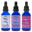 Eidon Ionic Minerals Liquid Silica, Zinc, & Magnesium Drops Variety Pack - Silica, Zink & Magnesium Supplements, All-Natural Trace Minerals, Inga konserveringsmedel eller tillsatser - 2 uns, Pack på 3