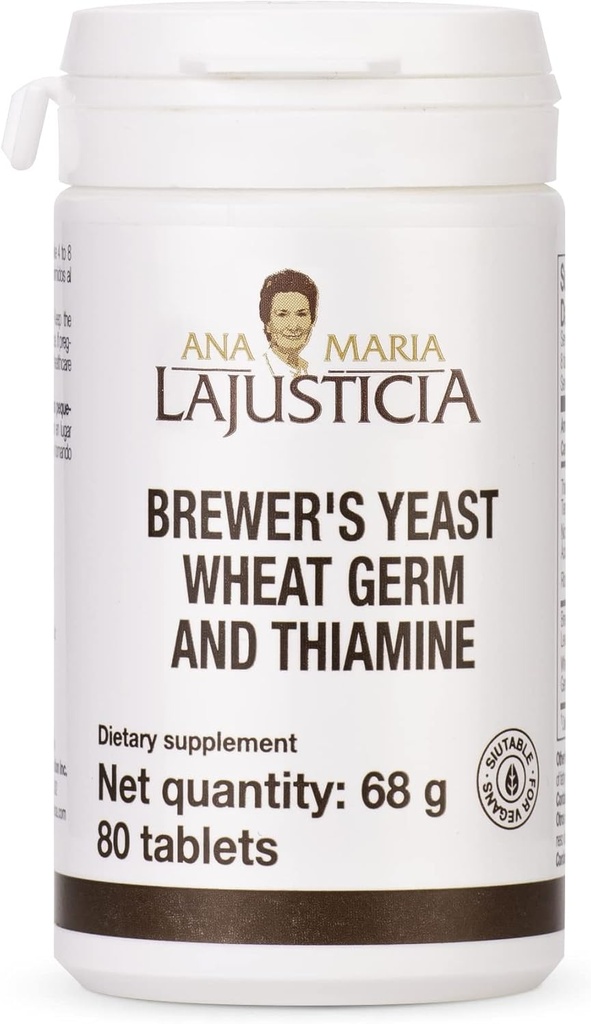 Ana Maria Lajusticia-BREWER'S Yeast - Källa av vitaminer, hjärthälsa och hälsosam matsmältning - 20 dagars behandlingspaket Sugar Free & Vegan Friendly.