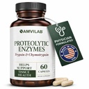 Proteolytiska Enzymer - Trypsin & Chymotrypsin - Reducerar Edema & Inflammation från Tissue Injury - Stöder Digestive, Tissue & Immune Health - Recovery Boost - Dietary Supplement -60 Capsules