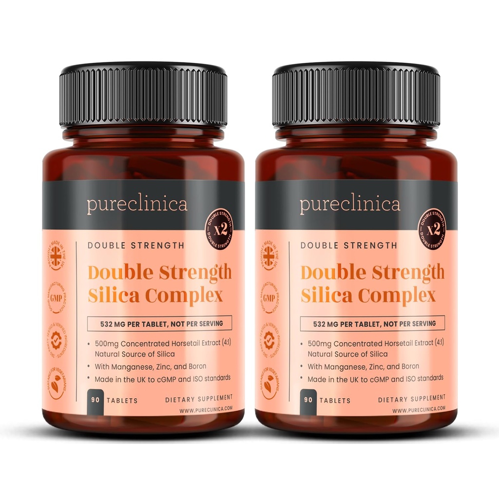 Double Strength Silica Complex 6 kuukauden toimitus! (2000mg Horsetail Extract x 180 tablettia(2 pullo 90))