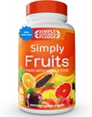 Enkelt naturens löfte - 90 fruktkapslar - Gjord med hela mat Superfoods, packad med 25 olika frukter - 100% Soja gratis