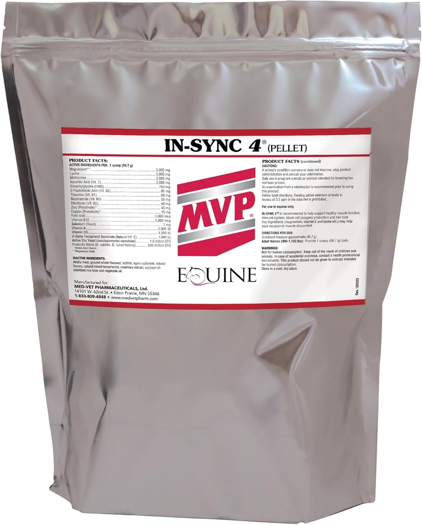 Med-Vet Pharmaceuticals in-Sync (8lb) kanssa Natural E-vitamiinin lihasten terveyttä / Recovery hevosissa ...