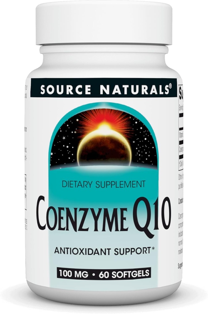 Lähde Naturals Coenzyme Q10 Antioksidantti Support 100 mg sydän, aivot, immuniteetti, & maksa tuki - 60 Softgels