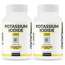 (2 pakkaus) Kaliumjodikapselit 130 mg annos - 60 tarjoilut - Kilpirauhasen tuki ja puolustus - KI Kaliumjodi Kilpirauhastuki vitamiinit