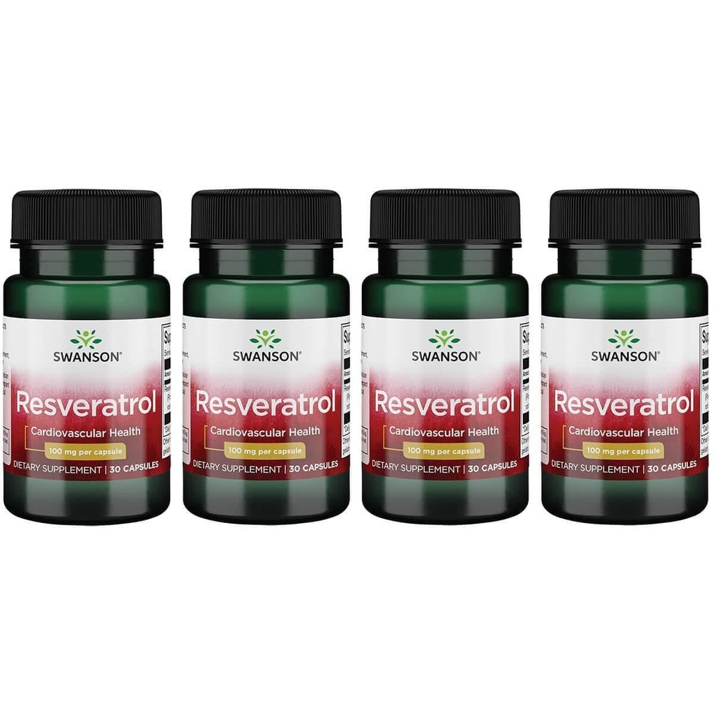 Swanson Resveratrol 100 100 Milligrammaa 30 kapselia (4 pakkaus)