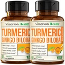 Ginkgo Biloba ja kurkuma Lisäravinteet w/Musta Pippuri & Luomu Tumeric ...
