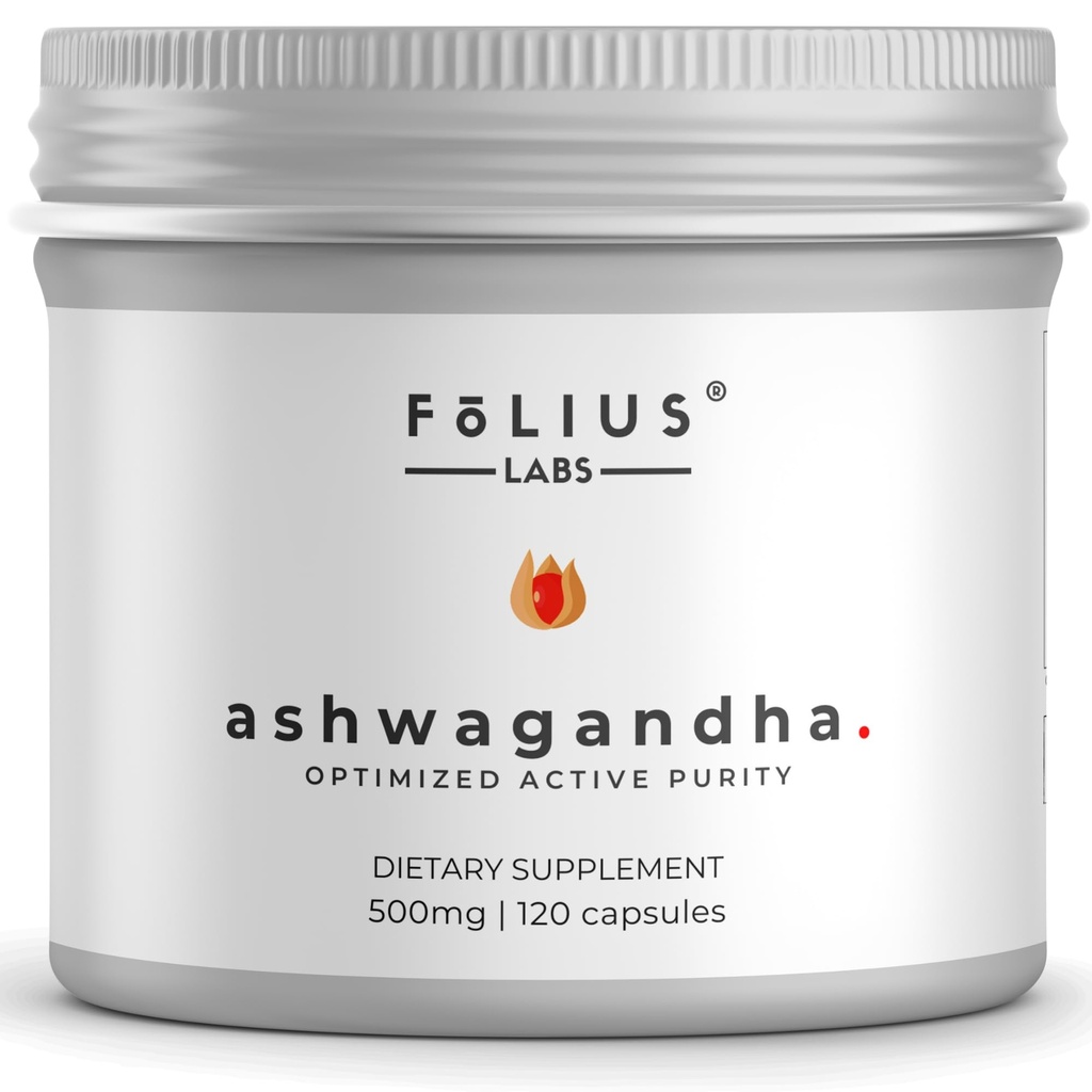 Ashwagandha 7,5% Herbal Energy Support Supplement 500mg - Stress Relief Support, Natural Mood Support - Full Spectrum Ashwagandha Root Extract -120 kapslar
