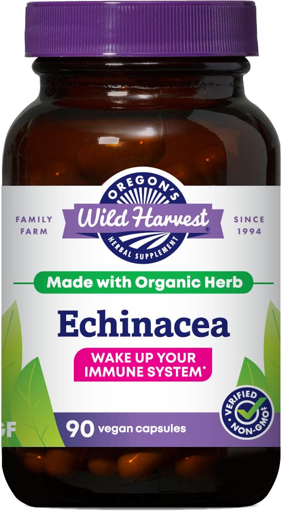Oregon's Wild Harvest Echinacea Organic Herbal Supplement, 90
