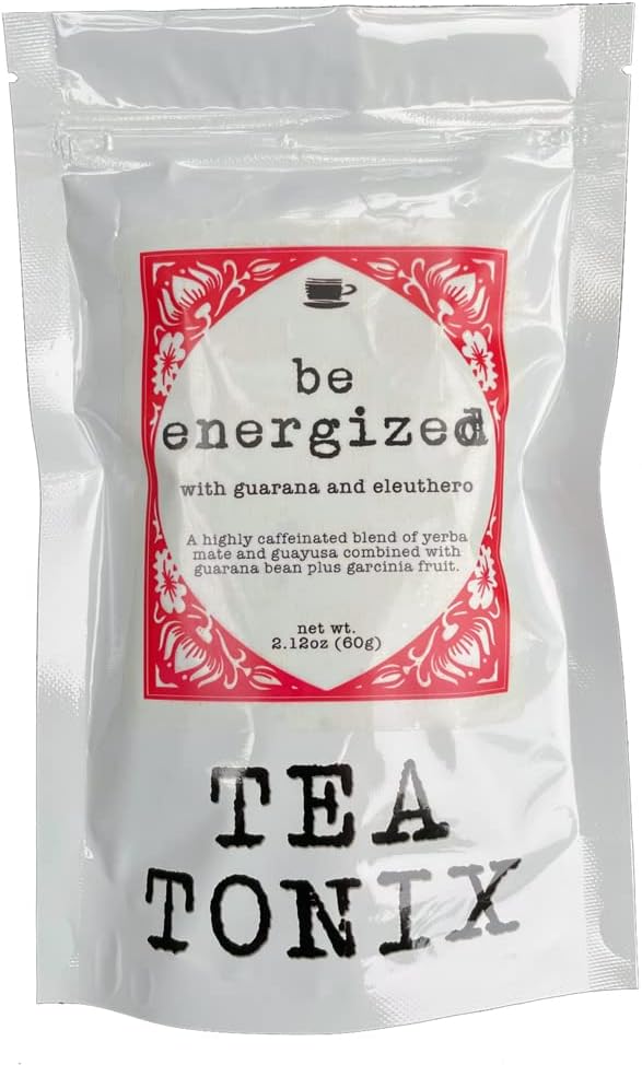 BE ENERGIZED Yerba Mate Tea med Guarana, Eleuthero och Garcinia 60g (2.12oz) - HIGHLY CAFFEINATED för en ökning av energi