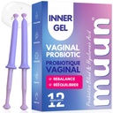 Muun Women's Vaginal Probiotics I Yeast Infection & BV Treatment Pack 12 I Vaginal Moisturizer för Dryness & Promote pH Balance I Feminine Odor Elimination & Vaginal Health I Hormone & Estrogen Free
