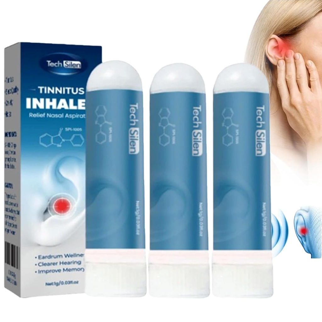 Techsilen for Tinnitus, Techsilen Tinnitus Inhaler, Tinnitus Inhaler, Tinnitus Relief for Rening Ears, Echoease Tinnitus Inhaler (3 kpl)