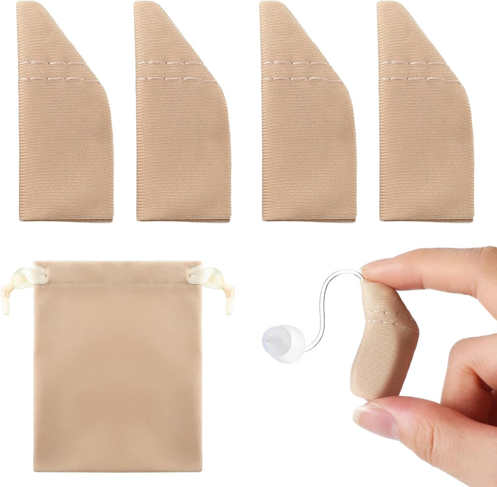 Nuanchu 2 pakkausta kuulolaitteen mukavuussuojaus säilytyspussin kuulolaitteen kansi sopii 1 " 1,25" Suojaa vahvistimet Dirt, hiki, tuuli(Fits 1 "-1,25," Khaki)