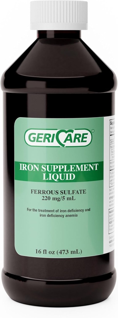 GeriCare 220 High Potency Liquid Iron Supplement 