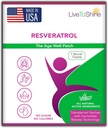 Live to Shine Resveratrol Patch - Transdermaalinen Topical Plant-Based antioksidantti tuki Terve ikääntyminen ja hyvinvointi - 30 paikkaa naisille ja miehille - USA Made