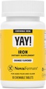 NovaFerrum Yay | Chewable Iron Supplement för barn & vuxna åldrar 4 och över | 18mg järn | 90 portioner | Sugar Free | Vegan | Gluten Free | Orange smak
