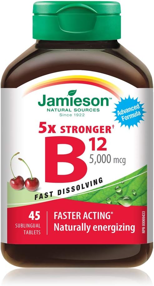 Jamieson B12 5 000 mikrog, 45 tablettia