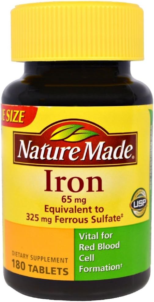 Nature Made Iron 65 mg Tabletit 180 ea (pakkaus 3)