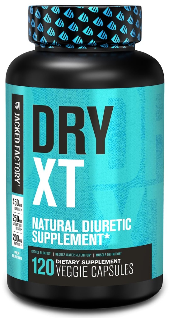 Jacked Factory Dry-XT Diureettinen vesi pillereitä - Natural Supplement 