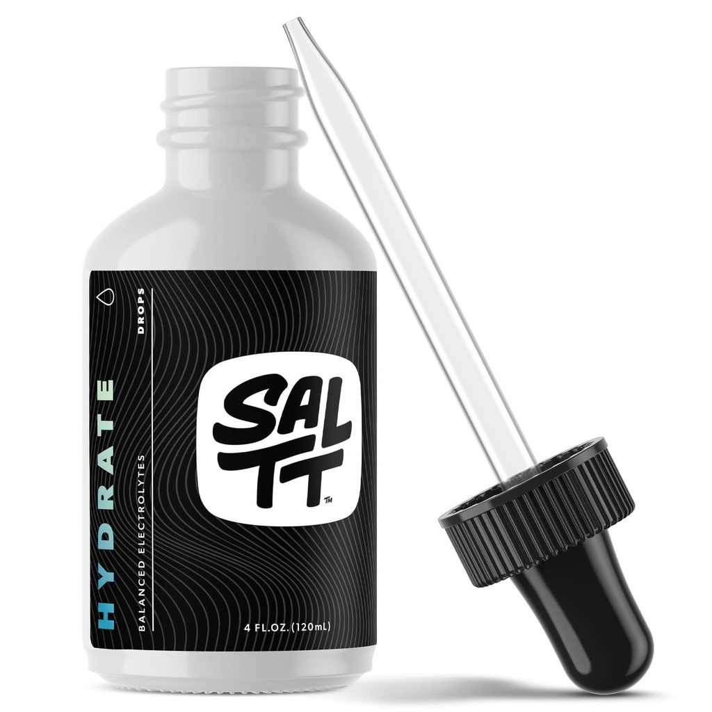 SALTT by Keto Chow - Electrolyte Hydration Drops - Keto Diets & Intermittent Fasting - Immuunituki - gluteeniton - natrium, magnesium, kalium & trace mineraalit - makuamaton - 4 fl oz