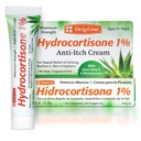 De La Cruz 1% Hydrocortisone Cream - Maximal styrka - Ämne Anti Itch Hydrocortisone Cream med Aloe Vera och Moisturizers för Torr hud, Rödhet, Dermatit, Eczema och Rashes - 1 OZ (28g)