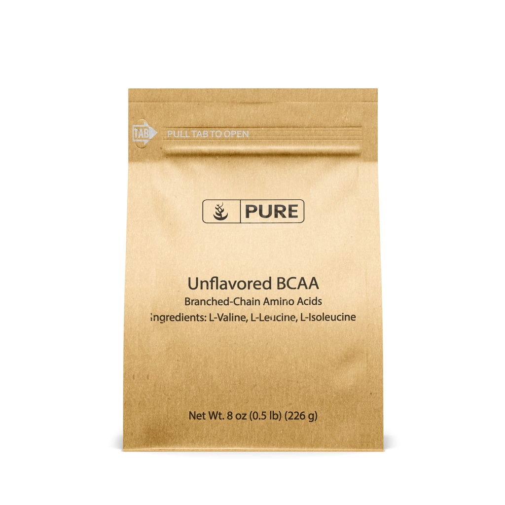 Puhdasta alkuperäisiä ainesosia Aromiton Instantoitu BCAA (8oz) Jauhe, haarautunut ketju Essential amino Acids, Supplement