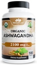NaturaLife Labs Organic Ashwagandha 2100 mg per tarjoilu 