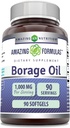 Fantastiska Formler Borage Oil Supplement | 2000 Mg Per Serving | Softgels | Non-GMO | Gluten-Free | Made in USA (1 Pack, 90 Count)