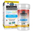 Kasvitarha Life Kids Probiootit, Dr. Formulated Probiootit Organic Kids+ C-vitamiinia & D, Mansikkabanaani, Gluteenittomat maitotuotteet & soijaton Immuno- ja digestiivinen terveys täydentää, 30 Chewables (Shelf Stable)