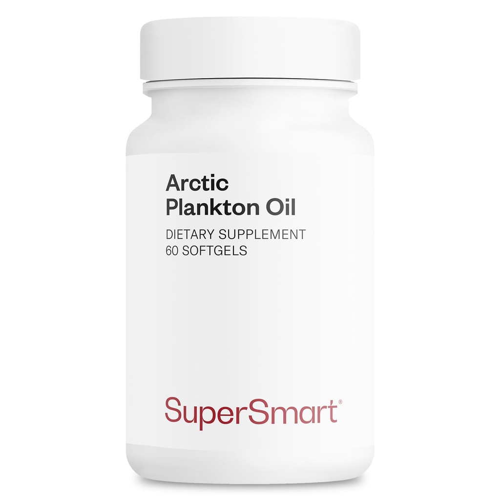 Supersmart - Arctic Plankton Oil 1000mg per dag (Patented) - Greater Nutrition Than Fish & Krill Oil Supplement - med Omega-3 Fatty Acids, EPA, DHA & SDA | Non-GMO & Gluten Free - 60 Softgels