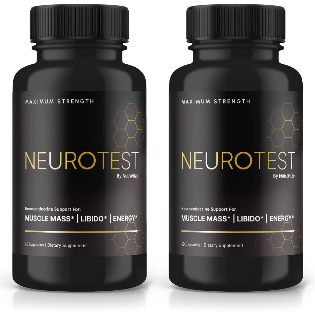 (2 Pack) NeuroTest Capsules - NeuroTest Dietary Supplement for Men, NeuroTest Daily Formula for Overall Wellness and Peak Performance, Advanced Formula Pills, Neuro Test Reviews (120 Capsules)